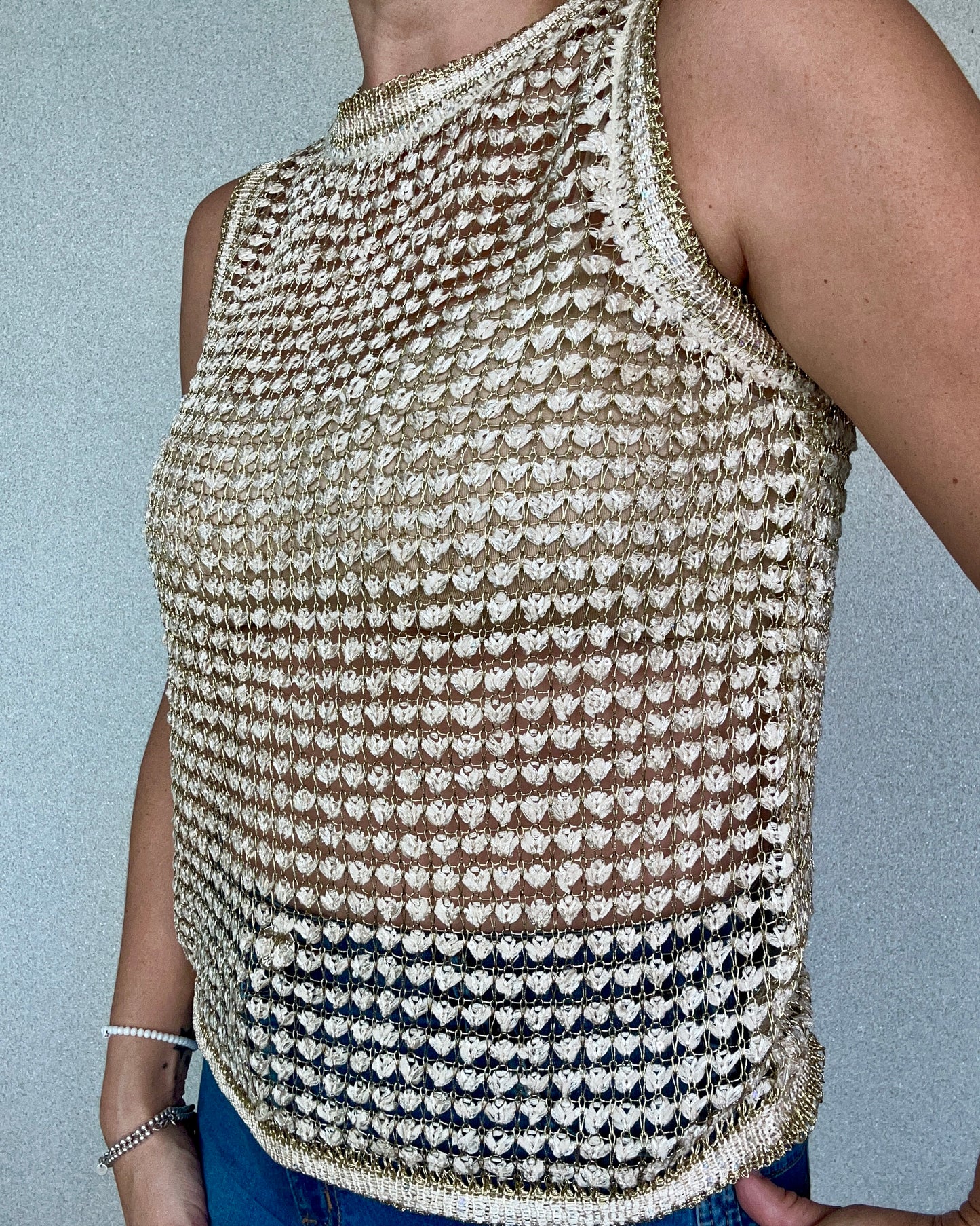 Blusa Tejida Beige