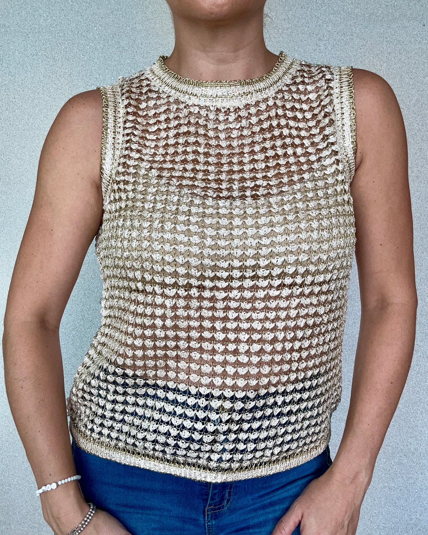Blusa Tejida Beige