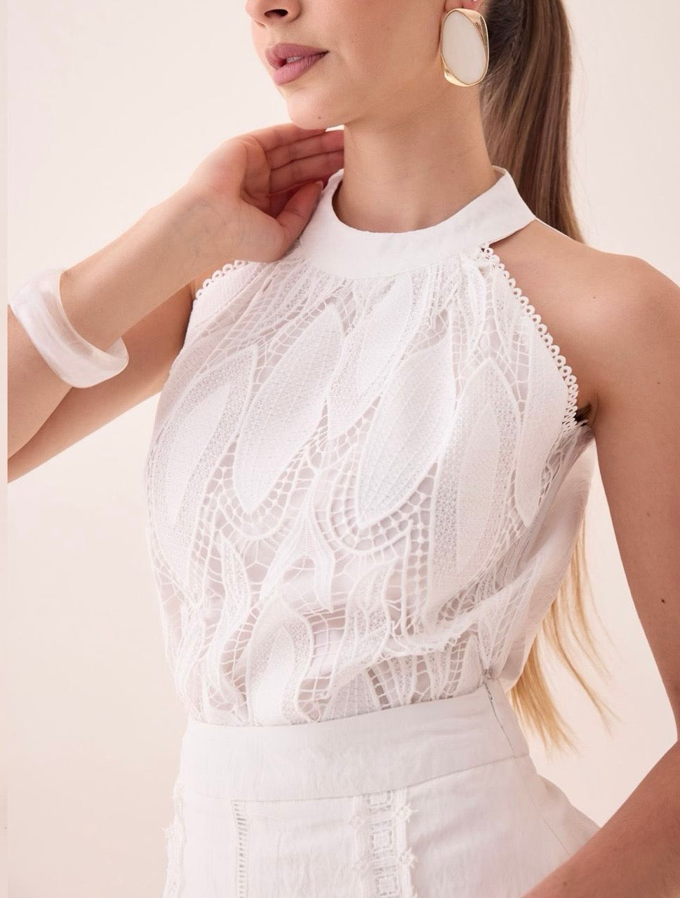 Blusa de encaje