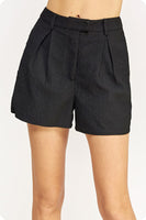 Short brocado negro