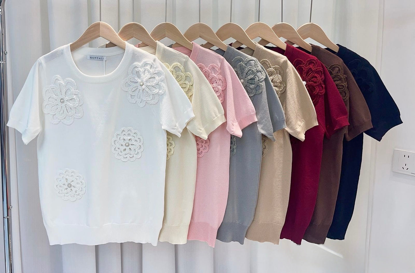 Blusa de punto flor MC