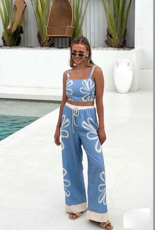 Top y Pantalón Flor