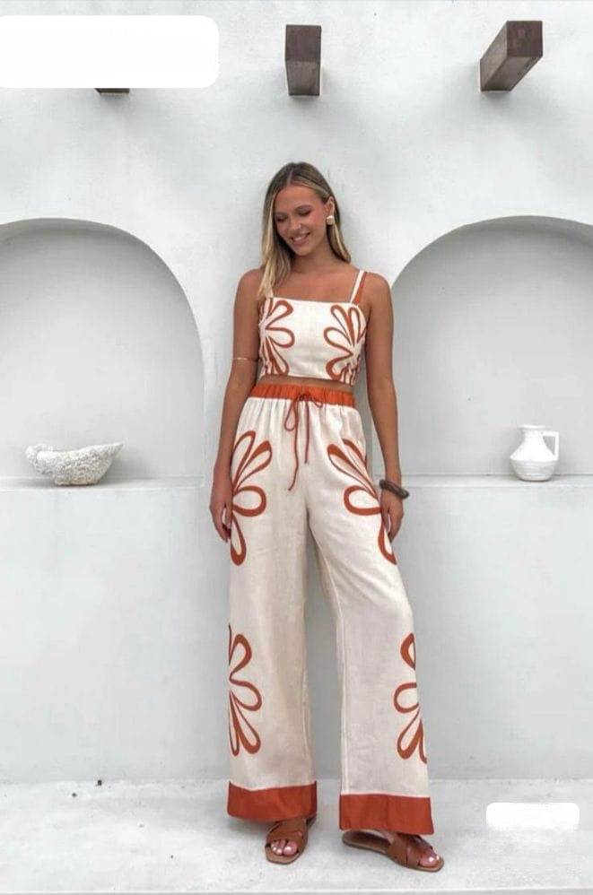 Top y Pantalón Flor
